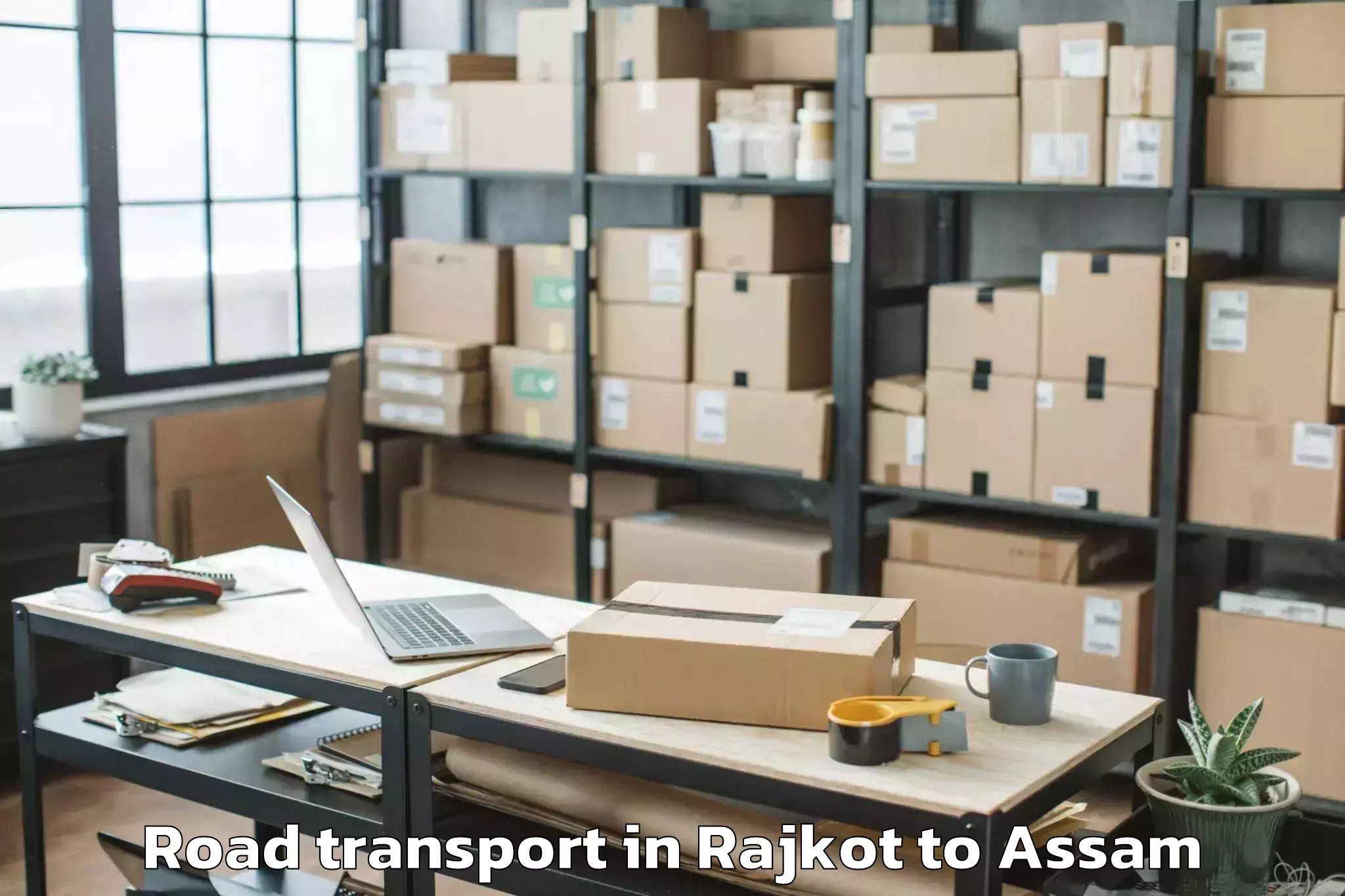 Book Your Rajkot to Dergaon Road Transport Today